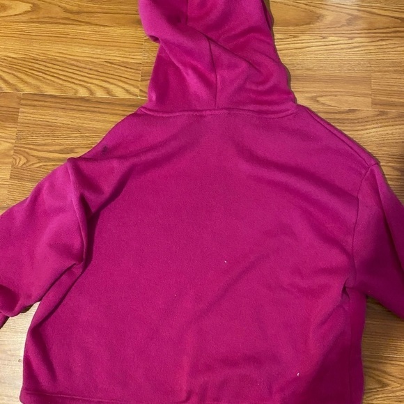 PINK Hoodie Crop Top size large (FU) - Picture 10 of 12